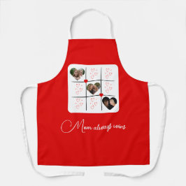 Modern XOXO Red Hearts Moederdag Foto Schort