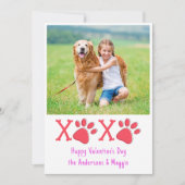 Modern XOXO Valentijnsdag Hondenliefhebber foto Feestdagenkaart (Voorkant)