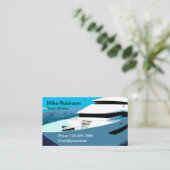 Modern Yacht Broker Visitekaartje (Staand voorkant)