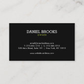 Modern Yard Maintenance Green Grass Logo Black Visitekaartje (Achterkant)