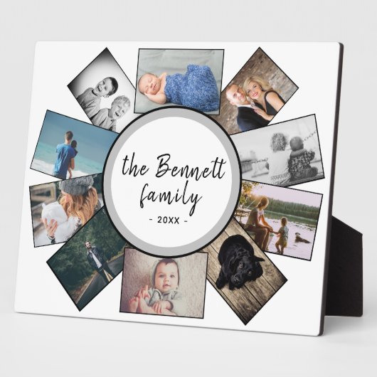 Modern Yarly Family Keepomwille 10 Photo Collage Fotoplaat (Zijkant)