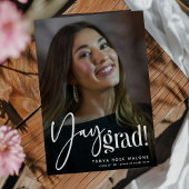 Modern Yay Afstudeerder' Foto Afstuderen Aankondiging