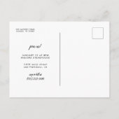 Modern Yellow 50th Birthday Dinner Party Aankondigingskaart (Achterkant)