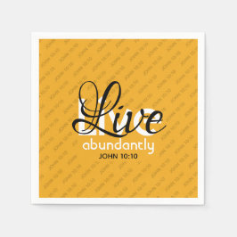 Modern Yellow Abundant Life John 10 10 Christelijk Servet