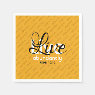 Modern Yellow Abundant Life John 10 10 Christelijk Servet