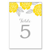 Modern Yellow and Grey Roos Wedding Kaart (Achterkant)