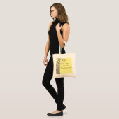 Modern Yellow and Grey Swirl Wedding Tote Bag (Voorkant (model))