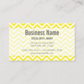 Modern Yellow and White Chevron Pattern Visitekaartje (Voorkant)