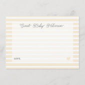 Modern Yellow Baby Shower Book Request Informatiekaartje (Achterkant)