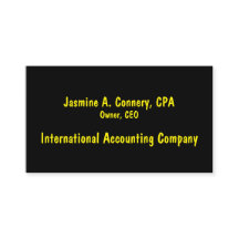 Modern Yellow Black Visitekaartje