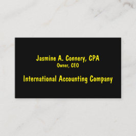 Modern Yellow Black Visitekaartje