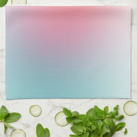 Modern Yellow Blue Green Pink Paarse Sjabloon Theedoek (Gevouwen)