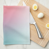 Modern Yellow Blue Green Pink Paarse Sjabloon Theedoek (Quarter Fold)