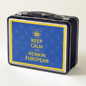 Modern Yellow Blue Keep Calm Crown Europe Vector (Achterkant)