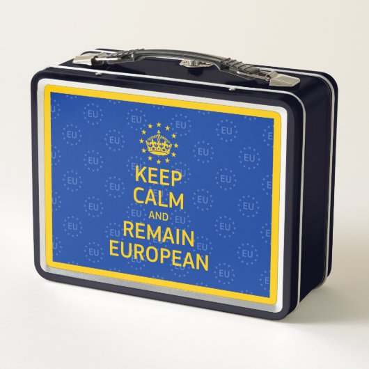 Modern Yellow Blue Keep Calm Crown Europe Vector (Achterkant)