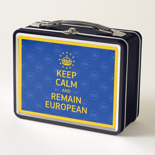 Modern Yellow Blue Keep Calm Crown Europe Vector (Voorkant)