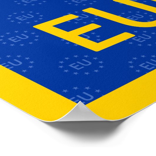 Modern Yellow Blue Keep Calm Crown Europe Vector Poster (Hoek)