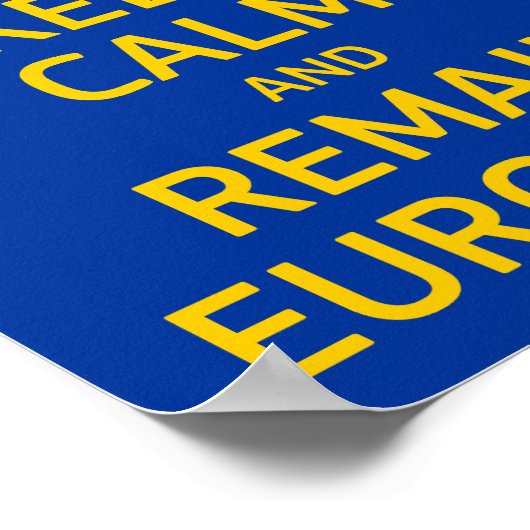 Modern Yellow Blue Keep Calm Crown Europe Vector Poster (Hoek)