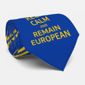 Modern Yellow Blue Keep Calm Crown Europe Vector Stropdas (Opgerold)