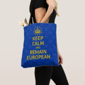 Modern Yellow Blue Keep Calm Crown Europe Vector Tote Bag (Dichtbij)