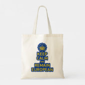 Modern Yellow Blue Keep Calm Crown Europe Vector Tote Bag (Achterkant)