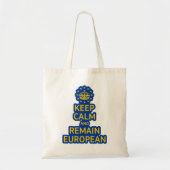 Modern Yellow Blue Keep Calm Crown Europe Vector Tote Bag (Voorkant)