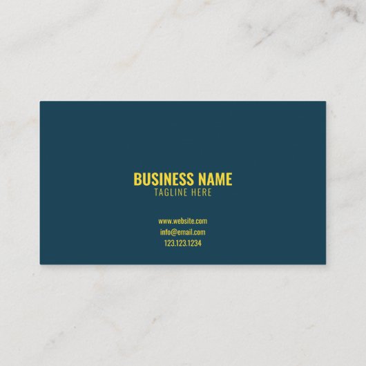 Modern Yellow & Blue Tractor Silhouette Building Visitekaartje (Achterkant)