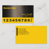 Modern Yellow Brunet Hair Salon Loyalty Kaart (Voorkant / Achterkant)