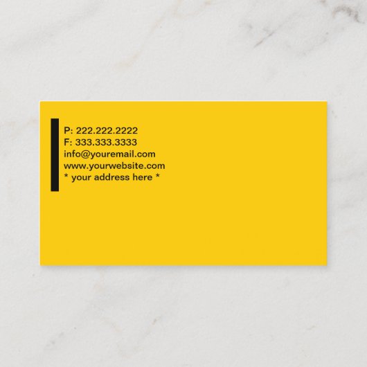 Modern Yellow Brunet Hair Salon Loyalty Kaart (Achterkant)