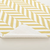 Modern Yellow Chevron Herringbone Pattern Sherpa Deken (3/4)