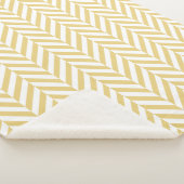 Modern Yellow Chevron Herringbone Pattern Sherpa Deken (3/4)