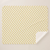 Modern Yellow Chevron Herringbone Pattern Sherpa Deken (Voorkant (horizontaal))
