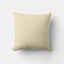 Modern Yellow Chevron Herringbone Pattern Throw Pi