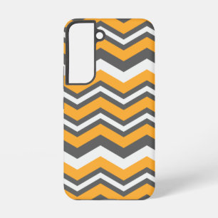 Modern Yellow Chevron Pattern Galaxy S22 Hoesjes Samsung Galaxy Hoesje