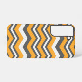 Modern Yellow Chevron Pattern Galaxy S22 Hoesjes Samsung Galaxy Hoesje (Achterkant horizontaal)
