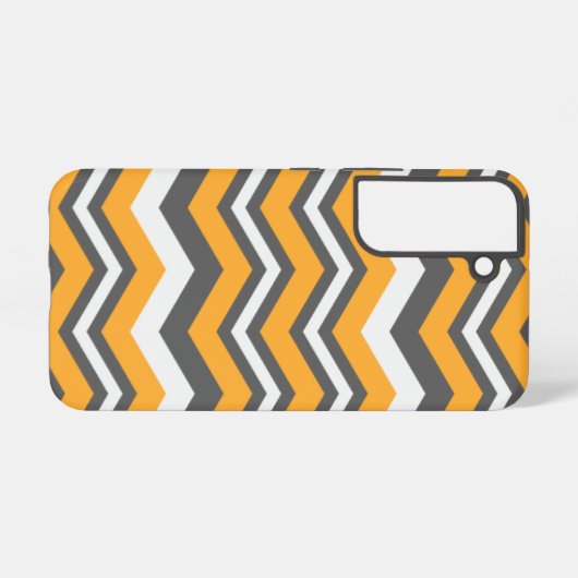 Modern Yellow Chevron Pattern Galaxy S22 Hoesjes Samsung Galaxy Hoesje (Achterkant horizontaal)