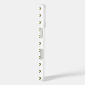 Modern Yellow Circle Dot Black Outline Pattern Case-Mate iPhone Case (Achterkant / Rechts)