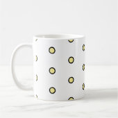 Modern Yellow Circle Dot Pattern Geometric Koffiemok (Links)