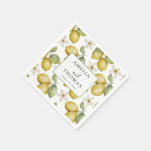 Modern Yellow Citrus Wedding Servet (Hoek)