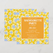 Modern Yellow Daisy Bachelorette Kaart (Voorkant / Achterkant)