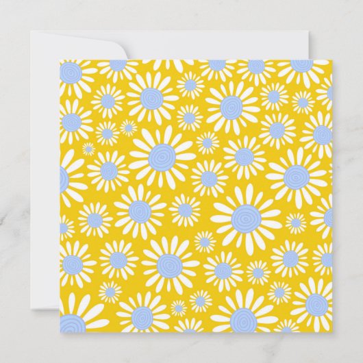 Modern Yellow Daisy Bachelorette Kaart (Achterkant)