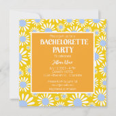 Modern Yellow Daisy Bachelorette Kaart (Voorkant)