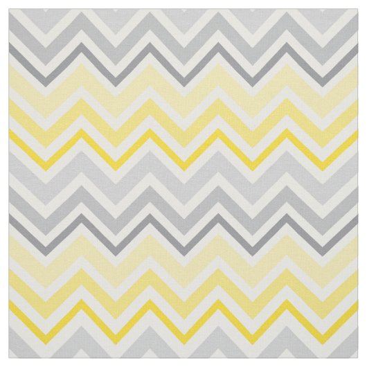 Modern Yellow en Gray Chevron Pattern Stof (Swatch)