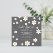 Modern Yellow Flowers Bloemneutraal Baby shower Kaart (Staand voorkant)