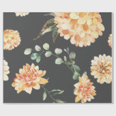 Modern Yellow Flowers Pattern Cadeaupapier (Vlak)