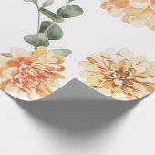 Modern Yellow Flowers Pattern Cadeaupapier (Hoek)