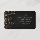 Modern Yellow Gold Abstract Visitekaartje (Achterkant)