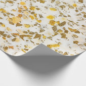 Modern Yellow & Gold Speckles Terrazzo Pattern Cadeaupapier (Hoek)