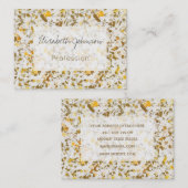 Modern Yellow & Gold Speckles Terrazzo Pattern Visitekaartje (Voorkant / Achterkant)