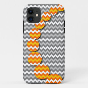 Modern Yellow Gray Chevron Zigzag Pattern Case-Mate iPhone Case